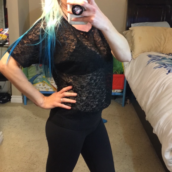 NWOT VS BLACK LACE SHIRT - Picture 2 of 8